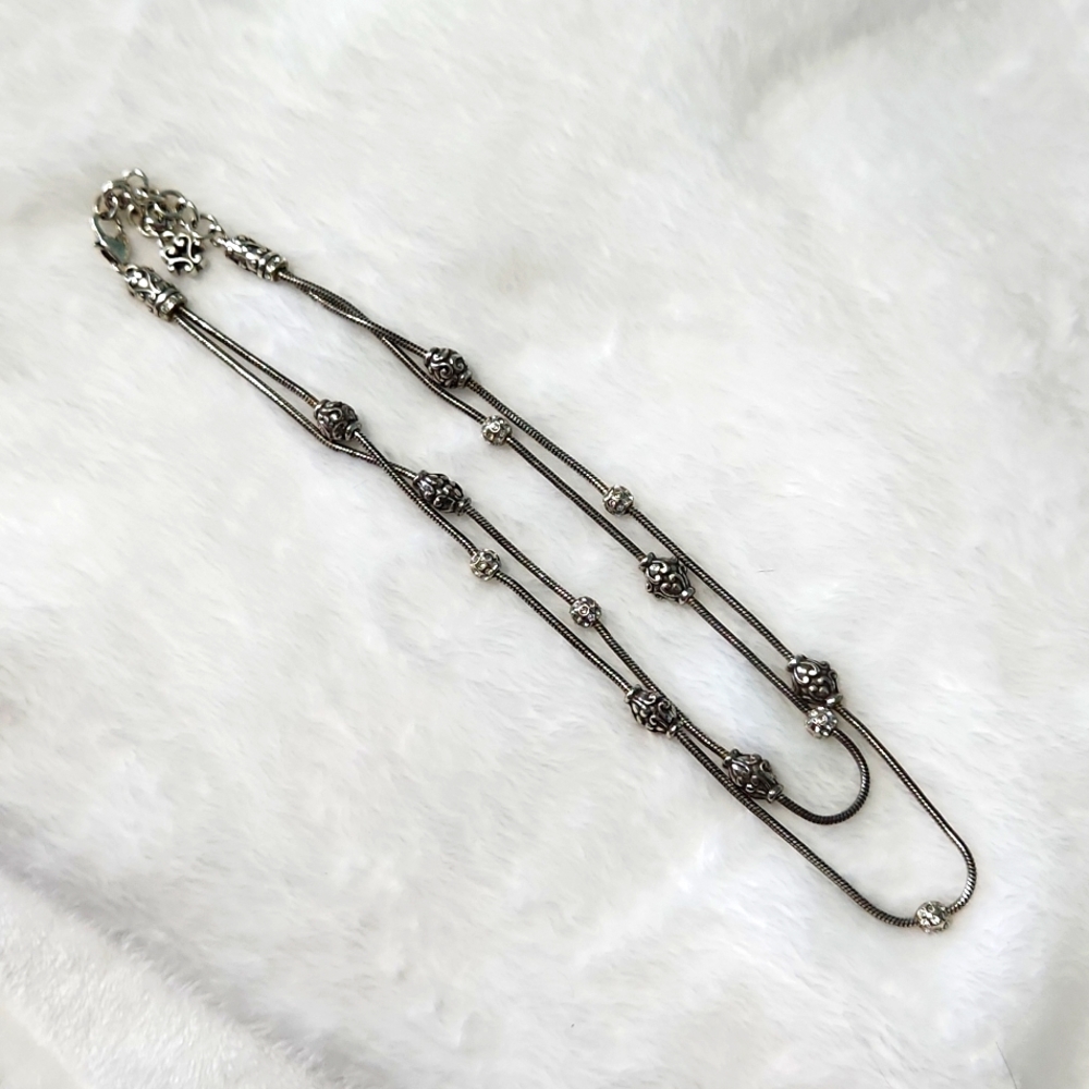 Brighton double chain necklace